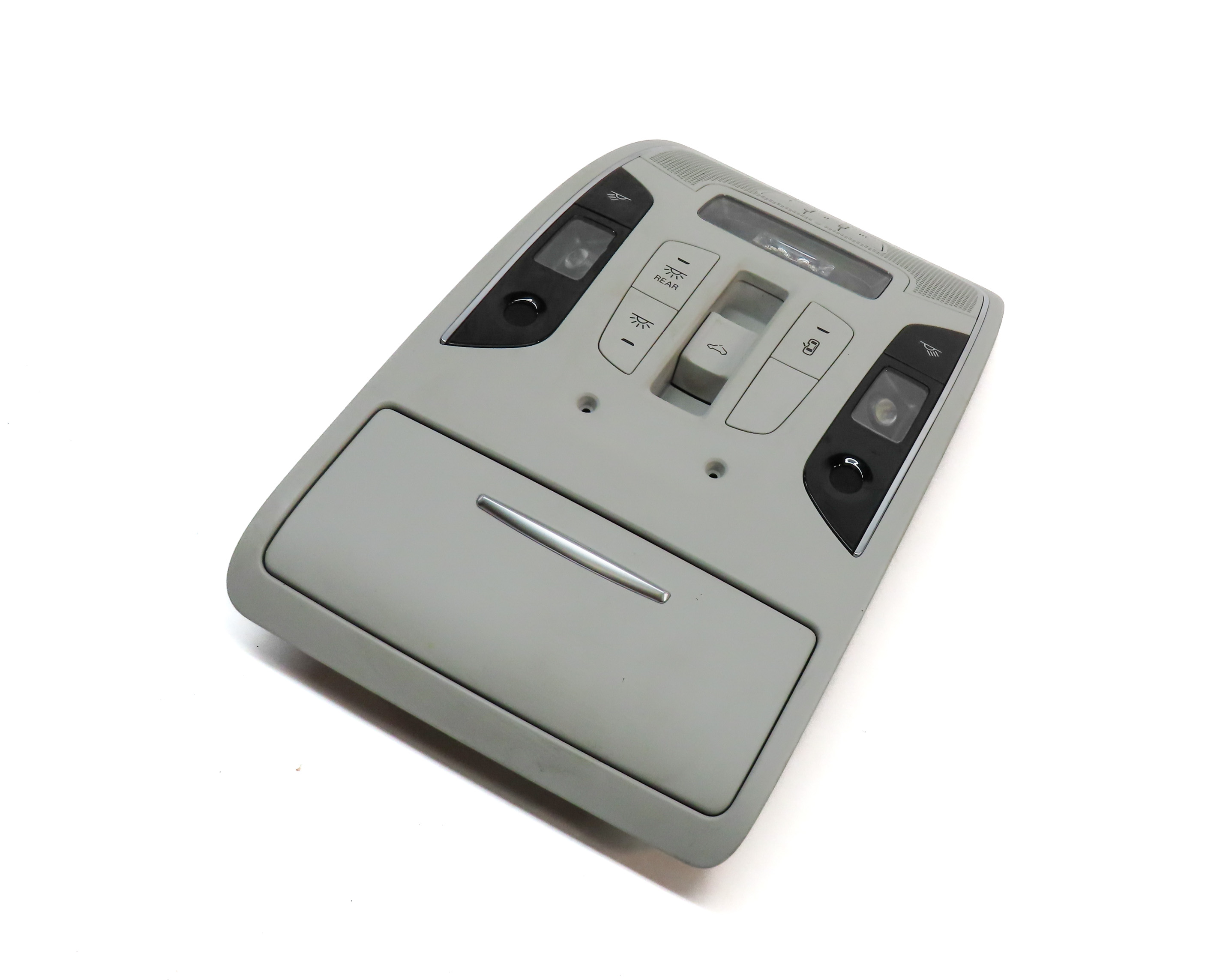 2013 AUDI A6 (C7 4G) FRONT INTERIOR OVERHEAD DOME LIGHT LAMP w/ SWITCHES (Gray) — exact item pictured